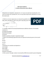 Cbse Test Paper-01 CLASS - X Science (Electricity and Its Effects)