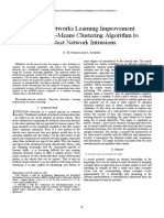 Neural Networks Learning Improvement Using The K-Means Clustering Algorithm To Detect Network Intrusions