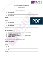 CBSE Class 3 Maths Worksheet 1