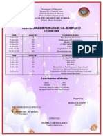Class Program For Grade I-A. Bonifacio: Masalipit Elementary School