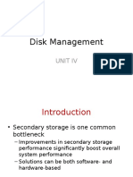 Disk Management: Unit Iv