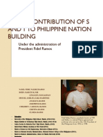 Major Contribution of S and T To Philippine Nation Building: Under The Administration of President Fidel Ramos