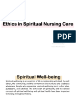 Ethics in Spiritual Nursing Care