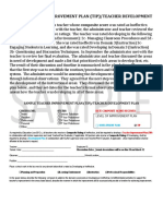 Sample Teacher Improvement Plan 2012