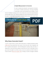 3 Methods For Crack Depth Measurement in Concrete