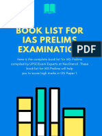 Book List For Ias Prelims Examination