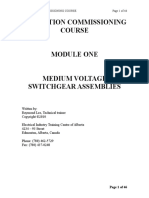 Module 1 Medium Voltage Switchgear Assemblies