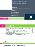 Presented By:: Introduction To Accumulative Roll Bonding Process (Arb)