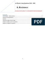 Resistance: Leaving Cert Physics Long Questions 2018 - 2002