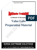 Value Labs Preparation Material: Durga Software Solutions