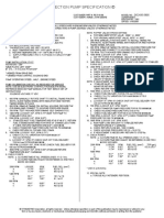 Injection Pump Specification ©: All Degrees Are in Pump Degrees Unless Otherwise Noted