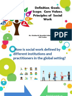 Definition, Goals, Scope, Core Values, Principles of Social Work