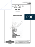 Not For Reproduction: Illustrated Parts List 10T500