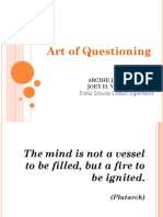 Art of Questioning: Archie J. Azucenas Joey H. Villanueva