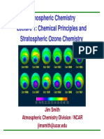 Atmospheric Chemistry Lecture 1: Chemical Principles and Stratospheric Ozone Chemistry