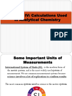 Calculations Used in Analytical Chemistry