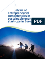 An Analysis of Entrepreneurial Competencies in Sustainable Energy Start Ups in Europe