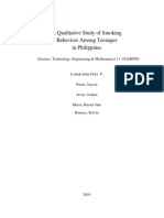 A Qualitative Study of Smoking Behaviors Among Teenager in Philippines