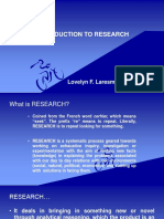 Introduction To Research: Lovelyn F. Laresma, M.A.CP