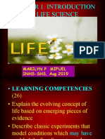 Chapter 1. Introduction To Life Science: Marilyn P. Mifuel INHS-SHS, Aug.2019