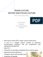 ORGAN CULTURE, Anther & Pollen Culture