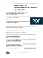 Lifestyle Unit 5A Test