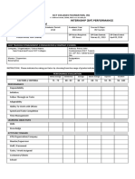 Internship (Sip) Performance Evaluation Form: Icct Colleges Foundation, Inc