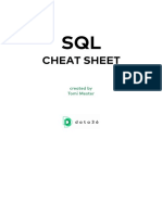 SQL Cheat Sheet For Data Scientists by Tomi Mester PDF