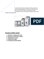 Functions of Motor Starter