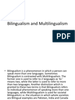 Bilingualism and Multilingualism