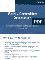 Safety Committee Orientation Training