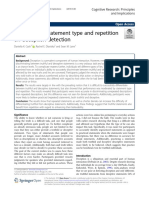 The Effect of Statement Type and Repetition On Deception Detection