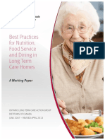 2013 Best Practices For Nutrition, Food Service and Dining in LTC Homes