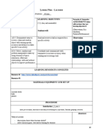 Lesson Plan - Lacrosse: Learning Objectives Assessments