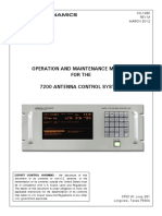 Operation and Maintenance Manual For The 7200 Antenna Control System