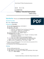 Step-By-Step Turabian Formatting Instructions