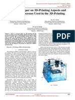 3D Printing Research Paper - Various Aspects PDF