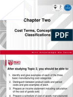 Chapter Two: Cost Terms, Concepts and Classifications