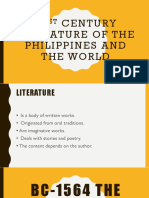 21st Century Literature of The Philippines and The World (Pre-Colonial Era)