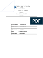 Faculty of Business BBSH4103 Hazard Management MAY 2019