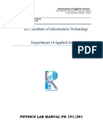 Lab Manual - PH 191 PH 291 - Part A B-1