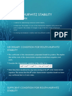 Routh-Hurwitz Stability Criterion