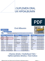 Jenis Suplementasi Oral Untuk Hipoalbumin