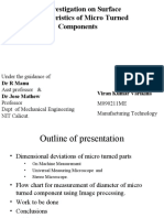 An Investigation On Surface Characteristics of Micro Turned Components