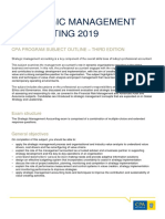 Subject Outline Strategic Management Accounting