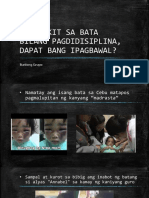 Pananakit Sa Bata Bilang Pagdidisiplina, Dapat Bang