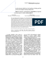 Relatia Dintre Dependenta de Internet Sentimentul de Singuratate Si Suportul Social Perceput in Randul Adolescentilor Libre 1 PDF