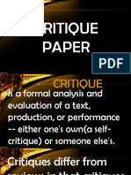 Critique Paper