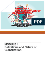Defenition and Nature of Globalization