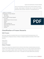 Types and Classification of Frozen Desserts